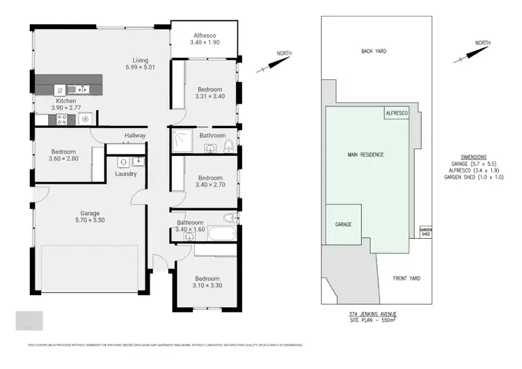 Floorplan of Homely house listing, 374 Jenkins Avenue, Whyalla Jenkins SA 5609
