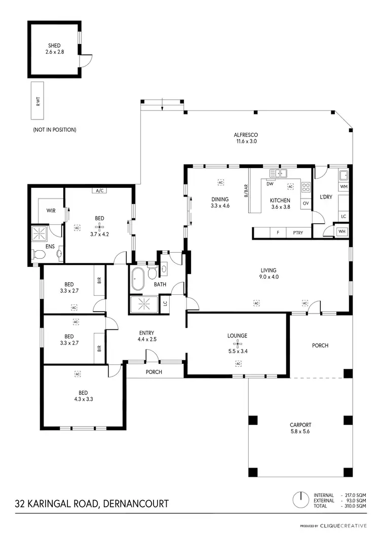 Floorplan of Homely house listing, 32 Karingal Road, Dernancourt SA 5075