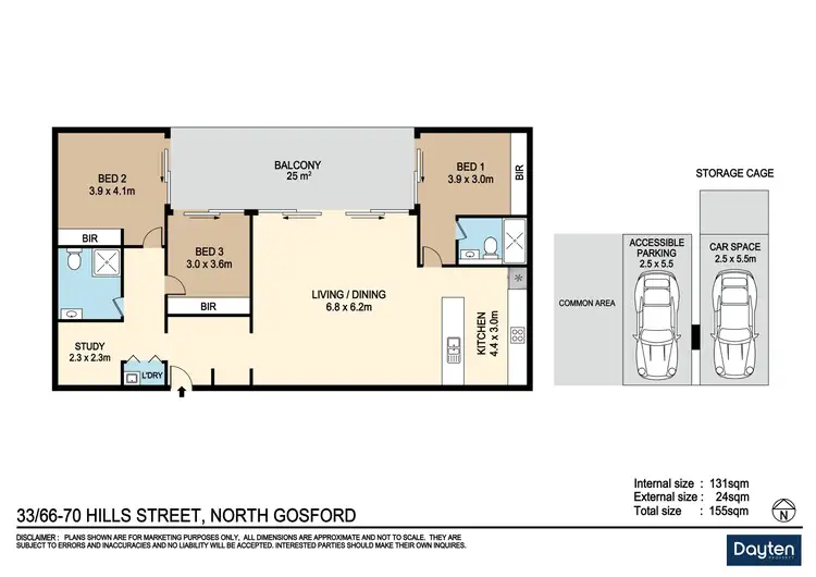 Floorplan of Homely apartment listing, 33/66-70 Hills Street, Gosford NSW 2250