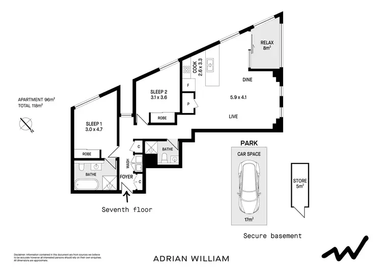 Floorplan of Homely apartment listing, 706/16 Hudson Street, Lewisham NSW 2049
