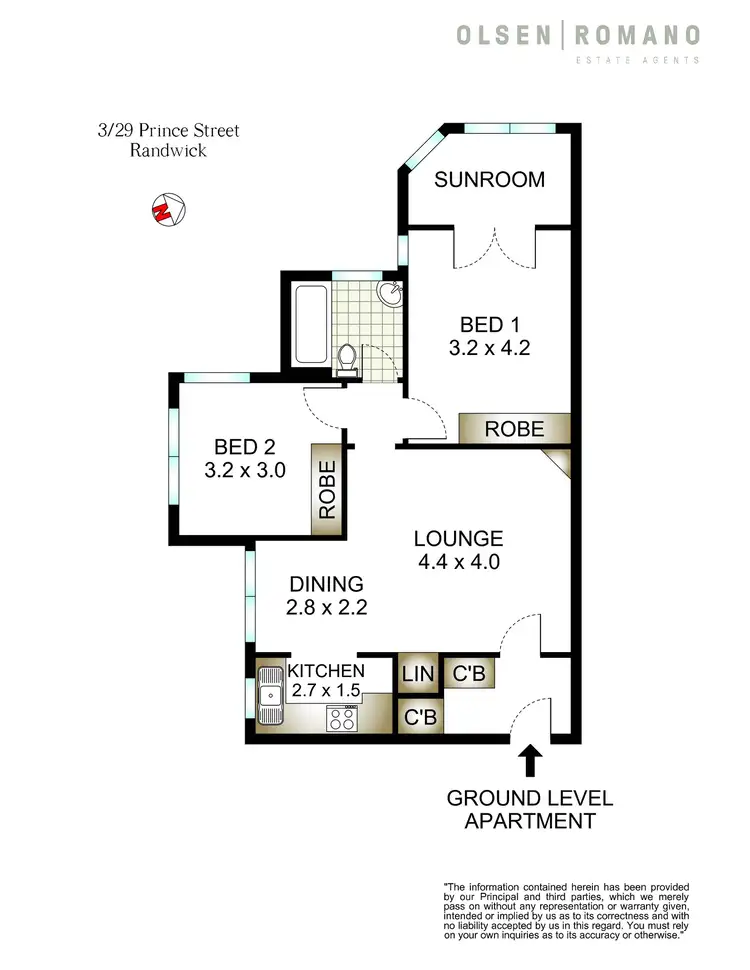 Floorplan of Homely unit listing, 3/29 Prince Street, Randwick NSW 2031