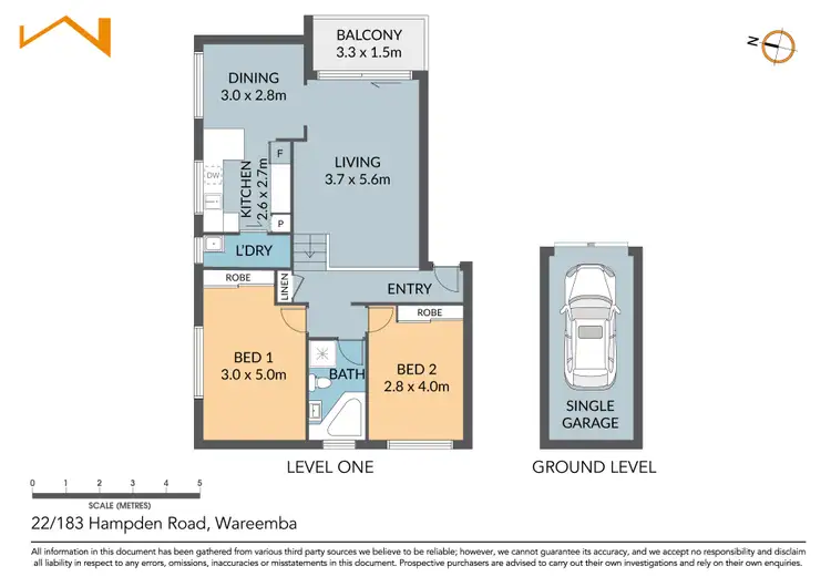 Floorplan of Homely apartment listing, 22/183 Hampden Road, Wareemba NSW 2046