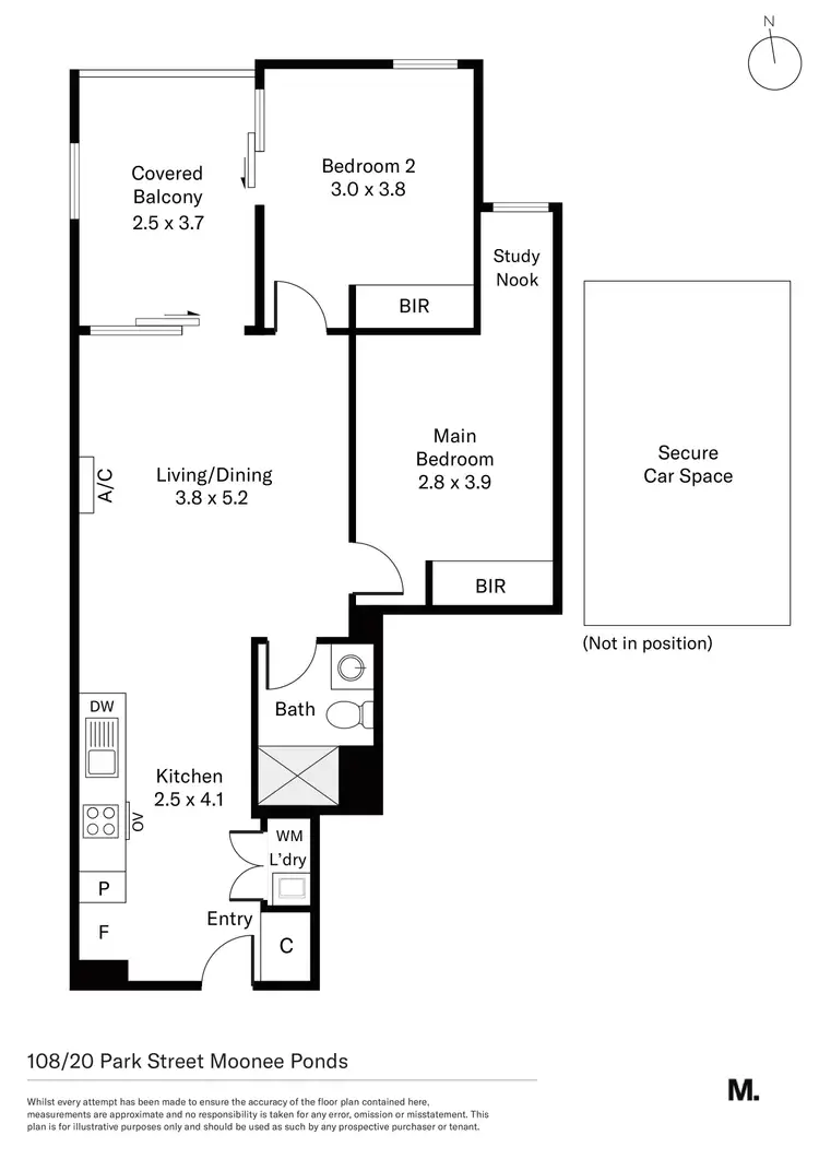 Floorplan of Homely apartment listing, 108/20 Park Street, Moonee Ponds VIC 3039