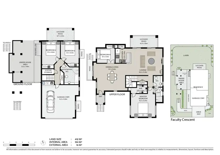 Floorplan of Homely house listing, 1/6 Faculty Crescent, Mudgeeraba QLD 4213