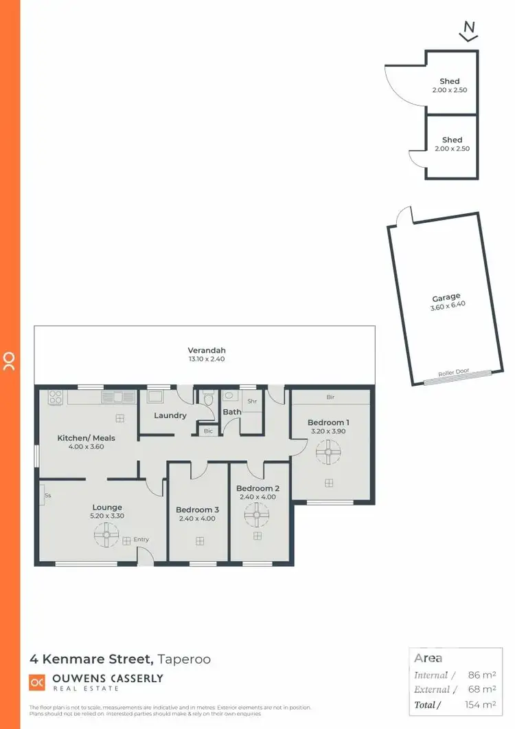 Floorplan of Homely house listing, 4 Kenmare Street, Taperoo SA 5017