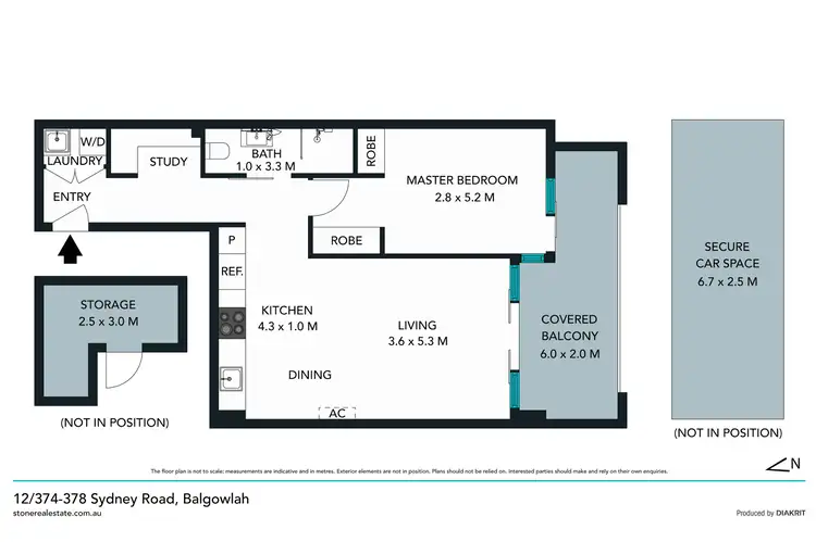 Floorplan of Homely unit listing, 12/374-378 Sydney Road, Balgowlah NSW 2093