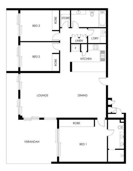Floorplan of Homely unit listing, 14/12 Dashwood Place, Darwin City NT 800