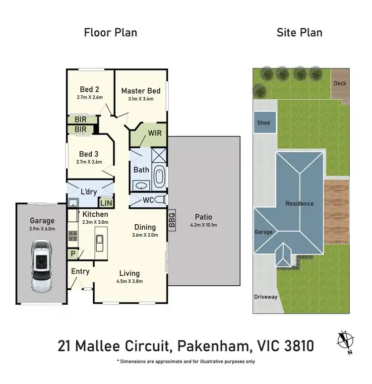 Floorplan of Homely house listing, 21 Mallee Circuit, Pakenham VIC 3810