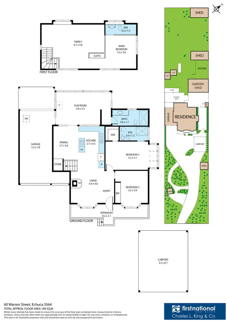 Floorplan of Homely house listing, 60 Warren Street, Echuca VIC 3564