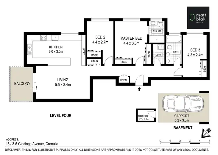 Floorplan of Homely apartment listing, 15/3-5 Giddings Avenue, Cronulla NSW 2230