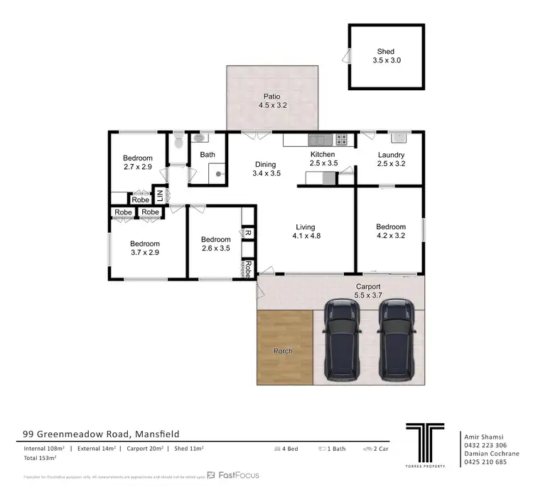 Floorplan of Homely house listing, 99 Greenmeadow Road, Mansfield QLD 4122