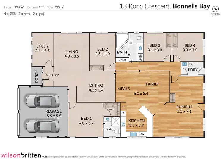 Floorplan of Homely house listing, 13 Kona Crescent, Bonnells Bay NSW 2264