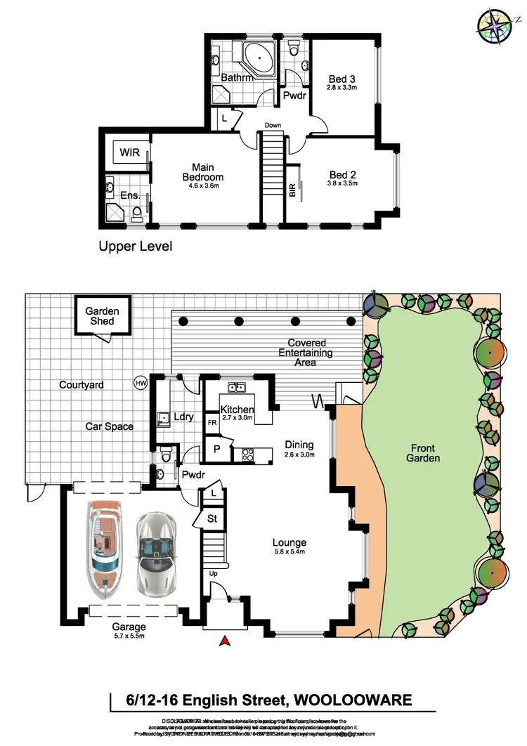 Floorplan of Homely townhouse listing, 6/12-16 English Street, Woolooware NSW 2230