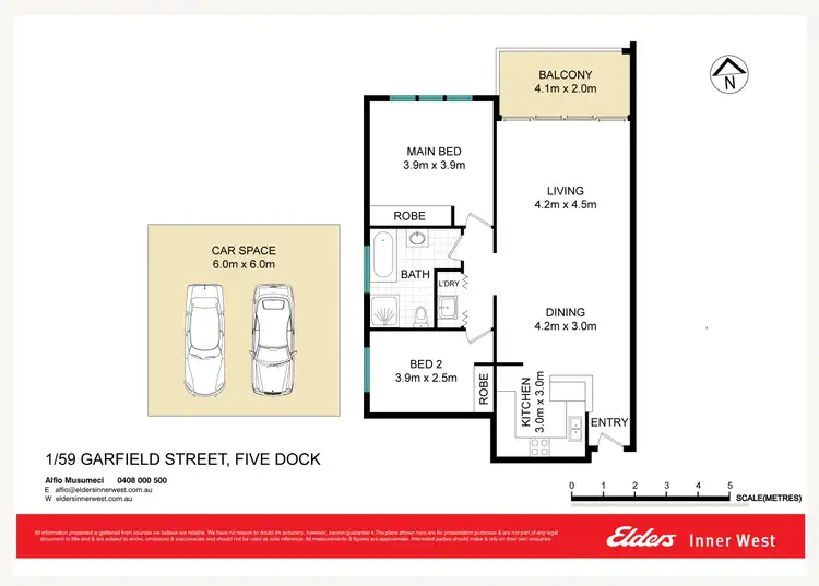 Floorplan of Homely unit listing, 1/59 Garfield Street, Five Dock NSW 2046