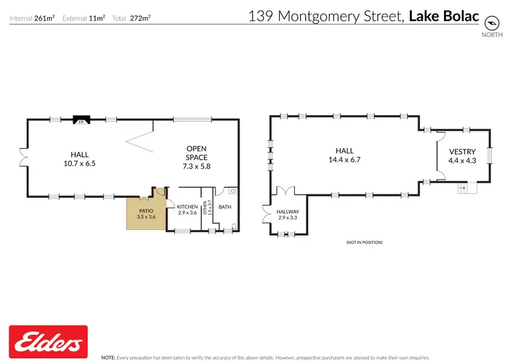 Floorplan of Homely studio listing, 139 Montgomery Street, Lake Bolac VIC 3351