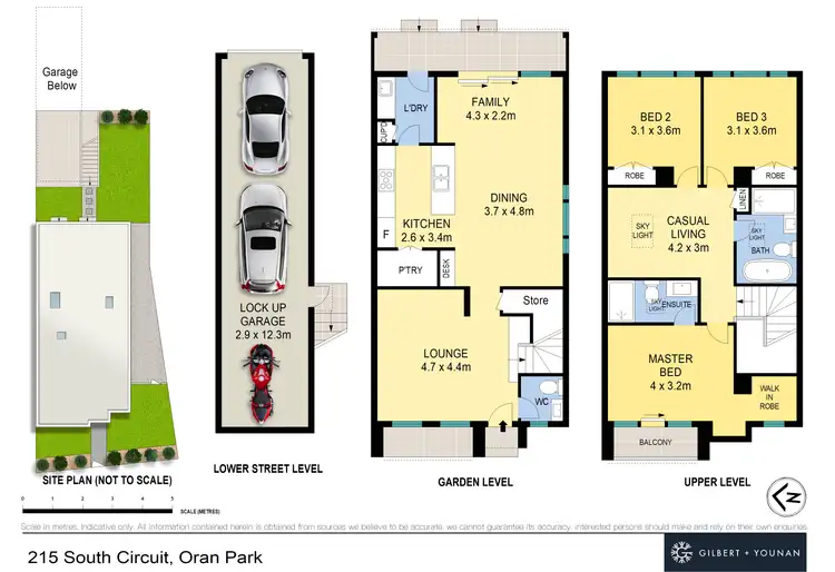 Floorplan of Homely townhouse listing, 215 South Circuit, Oran Park NSW 2570