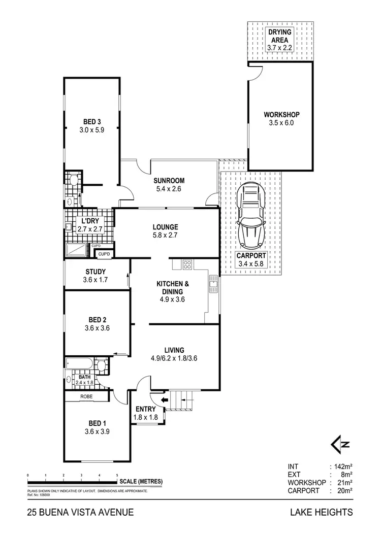 Floorplan of Homely house listing, 25 Buena Vista Avenue, Lake Heights NSW 2502