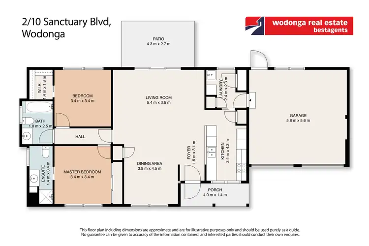 Floorplan of Homely unit listing, 2/10 Sanctuary Boulevard, Wodonga VIC 3690