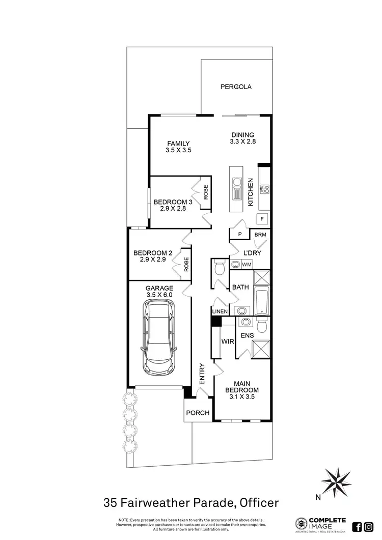 Floorplan of Homely house listing, 35 Fairweather Parade, Officer VIC 3809