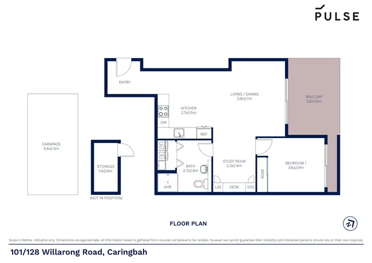 Floorplan of Homely apartment listing, 101/128 Willarong Road, Caringbah NSW 2229