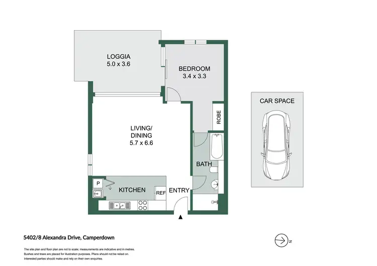 Floorplan of Homely apartment listing, 5402/8 Alexandra Drive, Camperdown NSW 2050