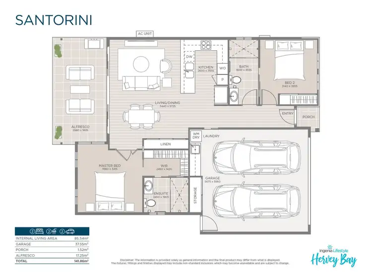Floorplan of Homely house listing, Santorini/2-20 Island View Drive, Urangan QLD 4655