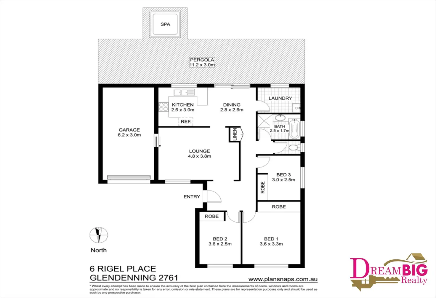 Floorplan of Homely house listing, 6 Rigel Place, Glendenning NSW 2761