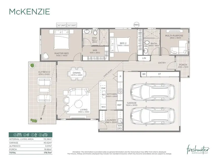 Floorplan of Homely retirement listing, McKenzie/58 Foster Road, Burpengary East QLD 4505