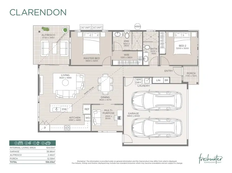 Floorplan of Homely retirement listing, Clarendon/58 Foster Road, Burpengary East QLD 4505
