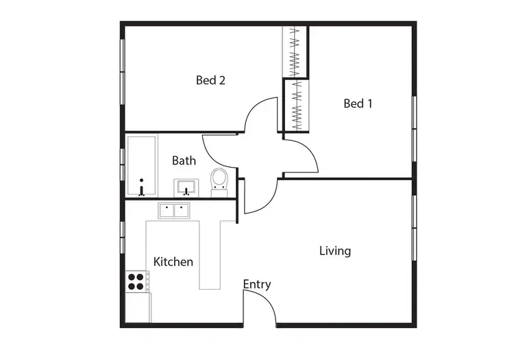 Floorplan of Homely unit listing, 56/3 Waddell Place, Curtin ACT 2605