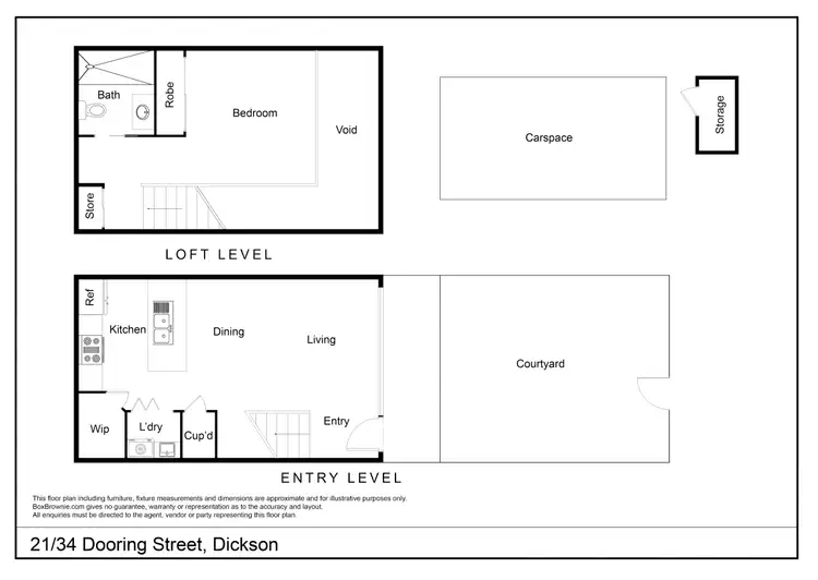 Floorplan of Homely apartment listing, 21/34 Dooring Street, Dickson ACT 2602