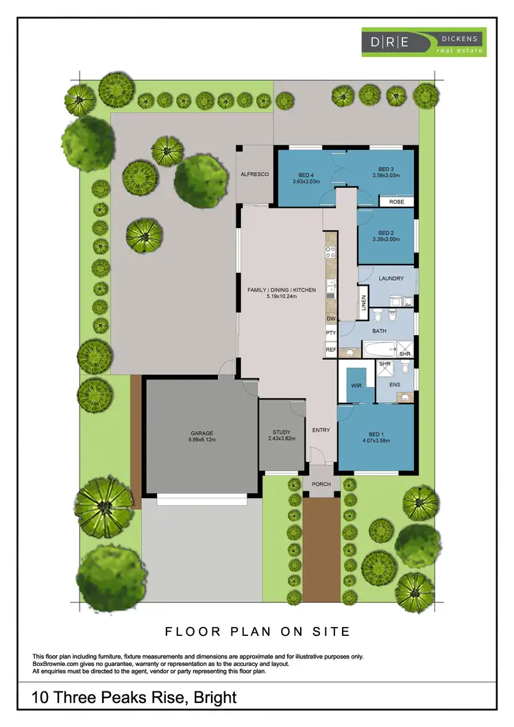 Floorplan of Homely house listing, 10 Three Peaks Rise, Bright VIC 3741