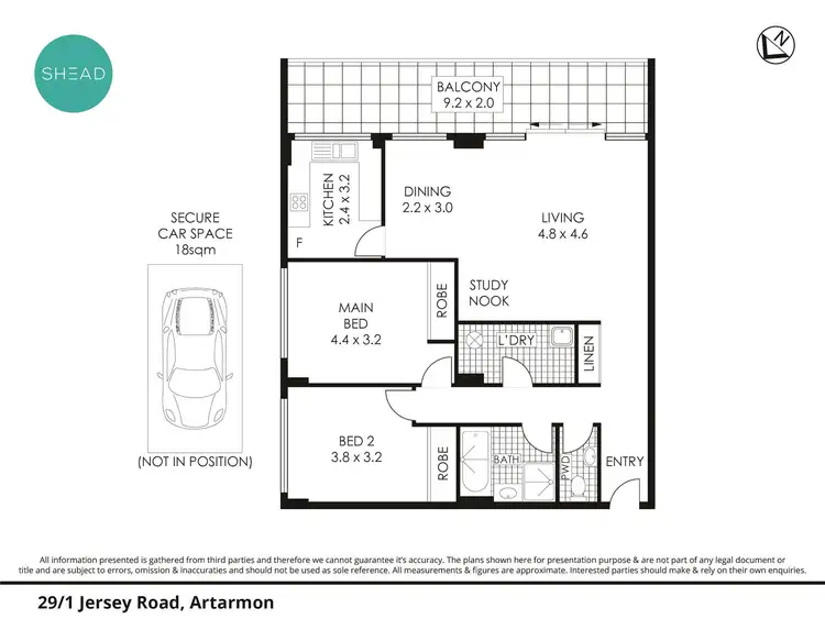 Floorplan of Homely apartment listing, 29/1 Jersey Road, Artarmon NSW 2064