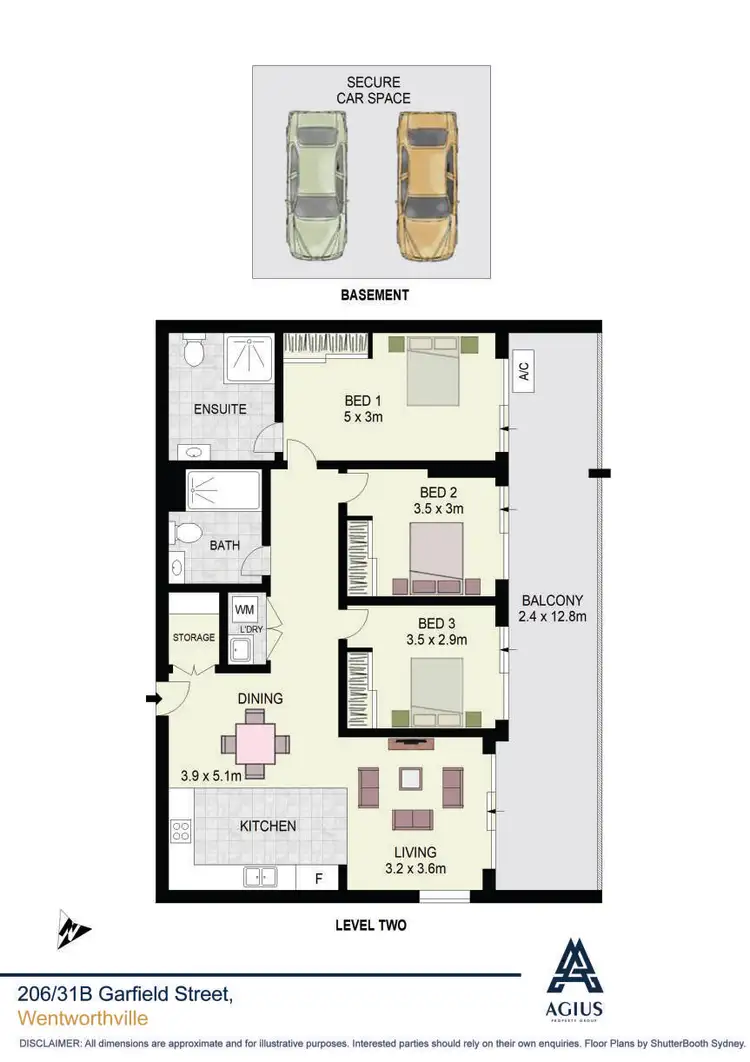 Floorplan of Homely apartment listing, 206/31B Garfield Street, Wentworthville NSW 2145