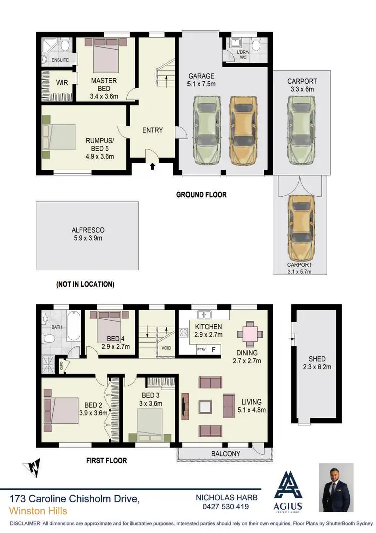 Floorplan of Homely house listing, 173 Caroline Chisholm Drive, Winston Hills NSW 2153