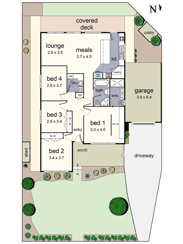 Floorplan of Homely house listing, 1/16 Ricky Court, Mooroolbark VIC 3138