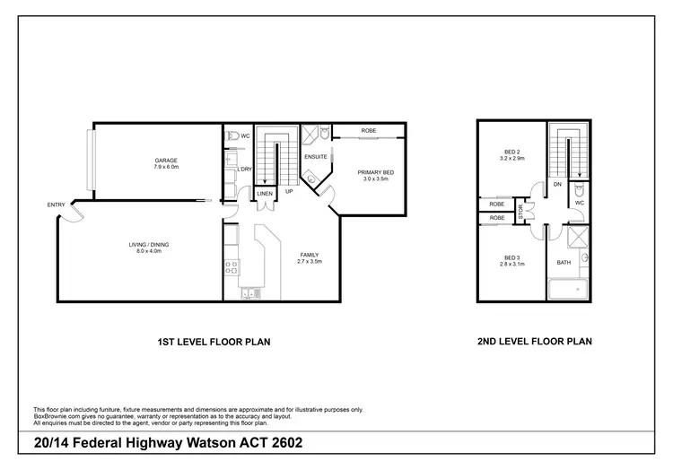 Floorplan of Homely townhouse listing, 20/14 Federal Highway, Watson ACT 2602