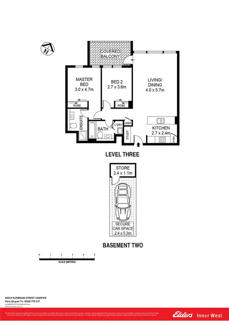 Floorplan of Homely apartment listing, 302/3 Sunbeam Street, Campsie NSW 2194