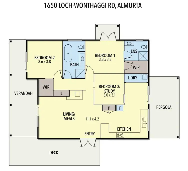 Floorplan of Homely rural property listing, 1650 Loch Wonthaggi Road, Almurta VIC 3979