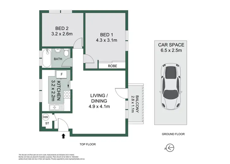 Floorplan of Homely apartment listing, 12/17 Milner Street, Mosman NSW 2088