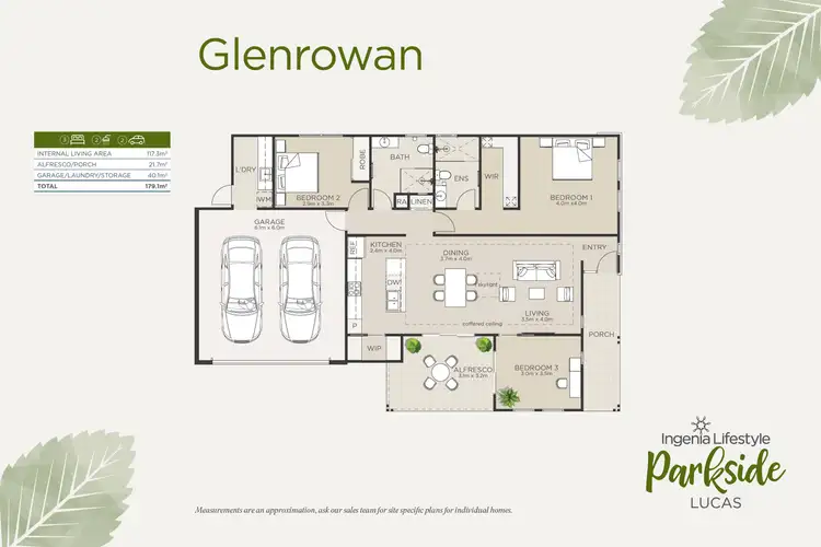 Floorplan of Homely retirement listing, Glenrowan/65 Eleanor Drive, Lucas VIC 3350