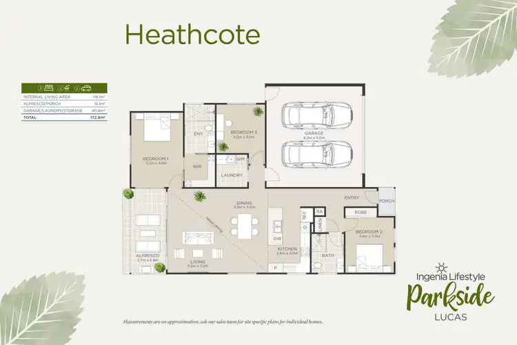 Floorplan of Homely retirement listing, Heathcote/65 Eleanor Drive, Lucas VIC 3350