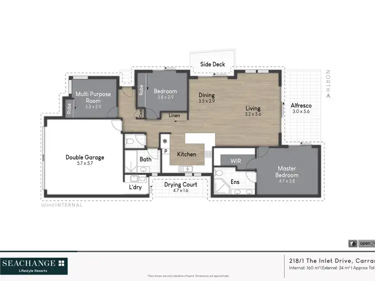 Floorplan of Homely retirement listing, 218/1 The Inlet Drive, Carrara QLD 4211