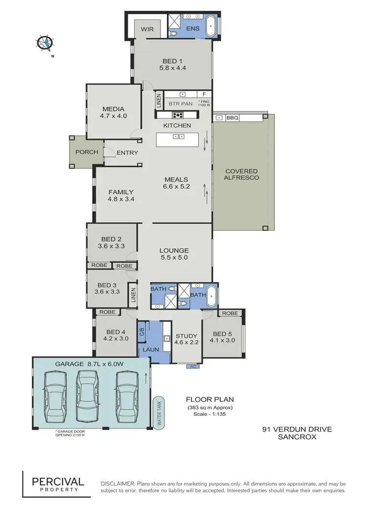 Floorplan of Homely house listing, 91 Verdun Drive, Sancrox NSW 2446