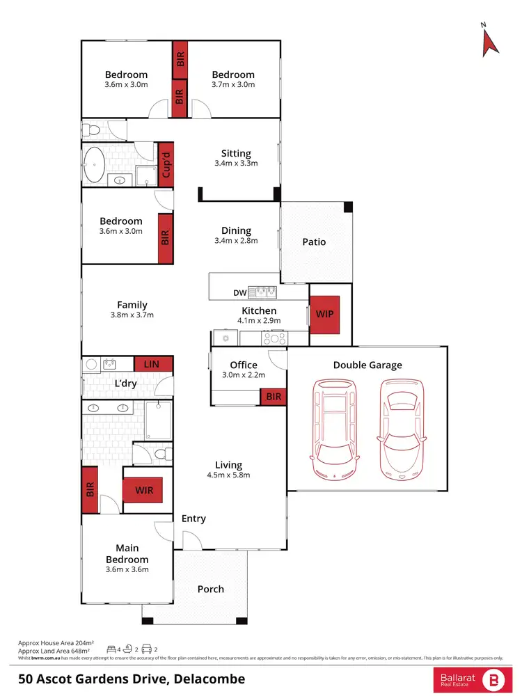 Floorplan of Homely house listing, 50 Ascot Gardens Drive, Delacombe VIC 3356