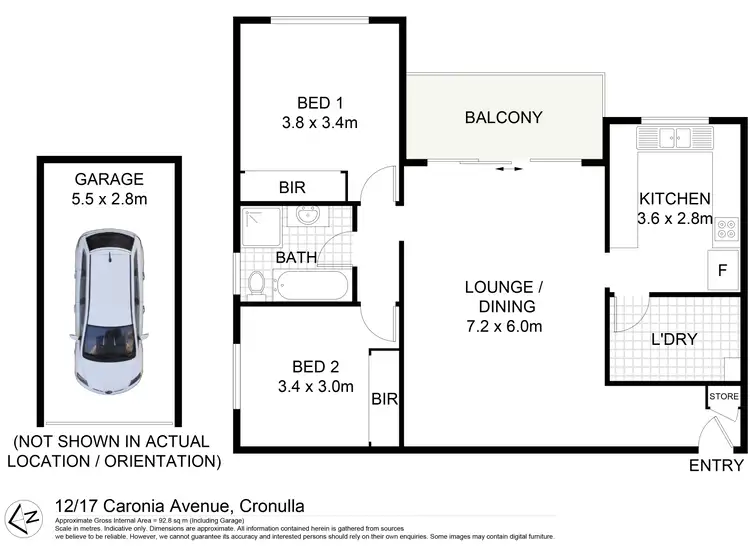 Floorplan of Homely apartment listing, 12/17 Caronia Avenue, Cronulla NSW 2230