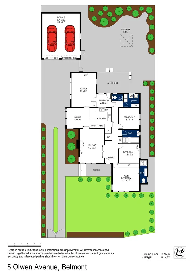 Floorplan of Homely house listing, 5 Olwen Avenue, Belmont VIC 3216