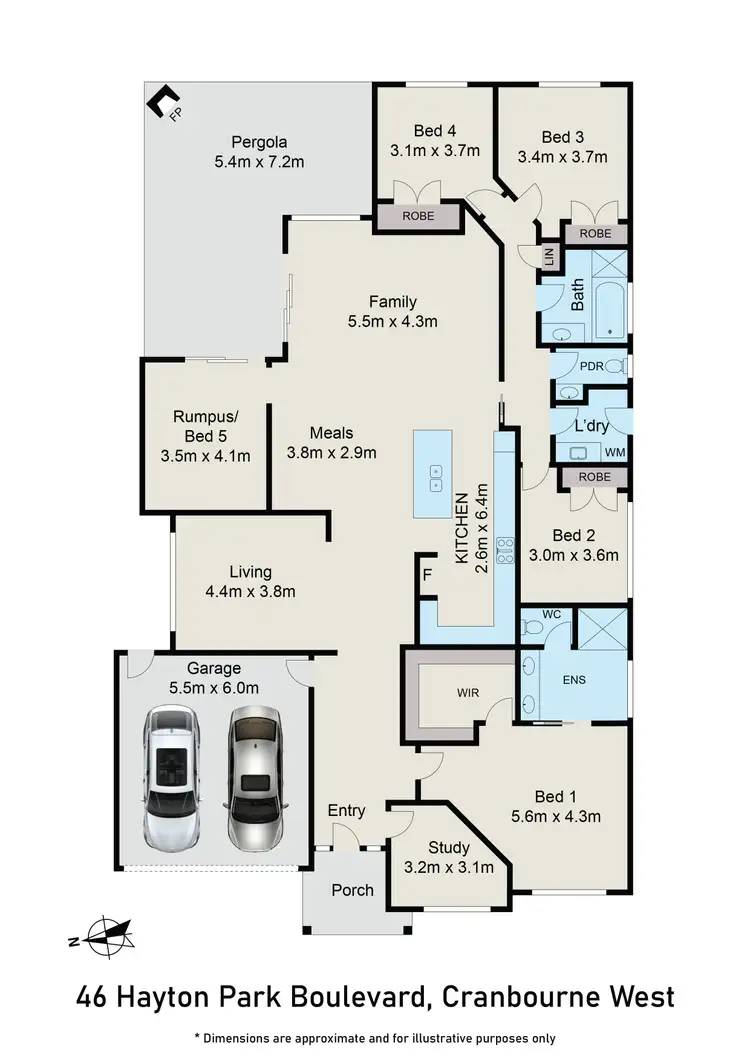 Floorplan of Homely house listing, 46 Hayton Park Boulevard, Cranbourne West VIC 3977