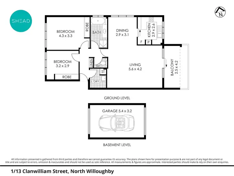 Floorplan of Homely unit listing, 1/13-17 Clanwilliam Street, North Willoughby NSW 2068