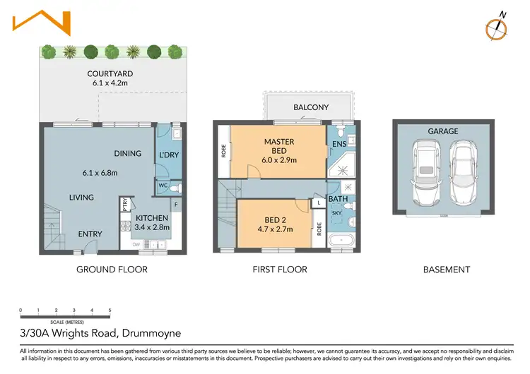 Floorplan of Homely townhouse listing, 3/30a Wrights Road, Drummoyne NSW 2047
